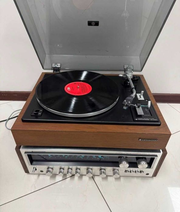 Винтидж аудио сет ресивър + грамофон KENWOOD - Made in Japan