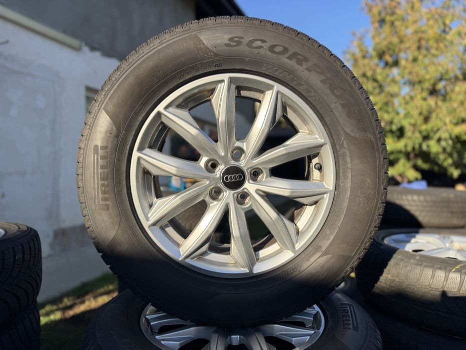 Set jante originale Audi Q5 anvelope iarnă Pirelli 235/65 R17 2022