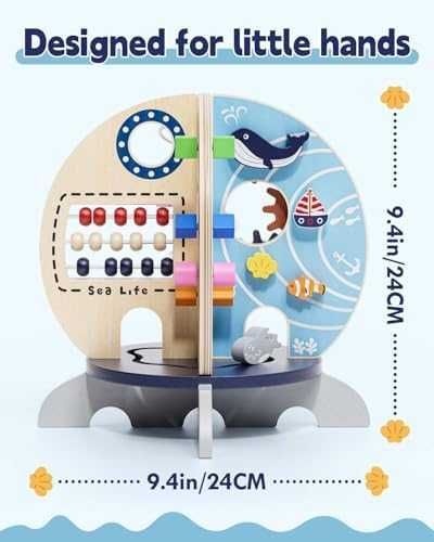 Нов Монтесори дървен куб играчка – забавление и учене за бебе 6-18 м.