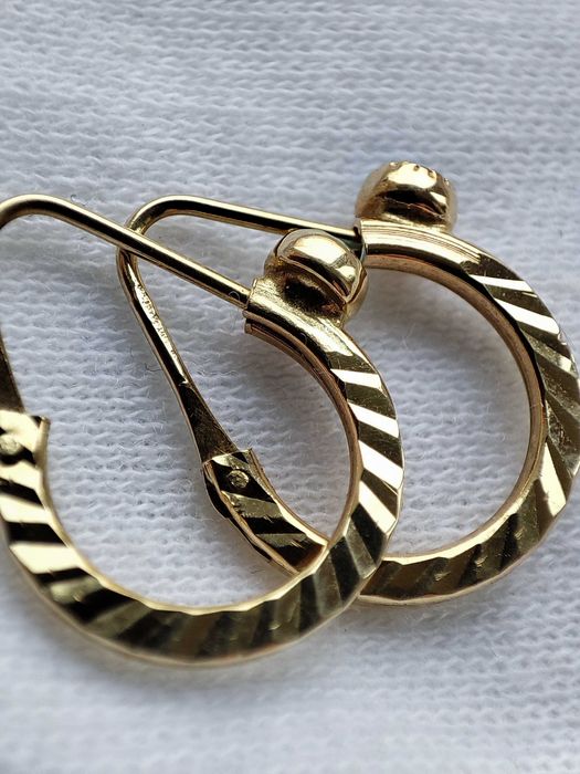 Cercei Aur 14K Copii Coral Albastru