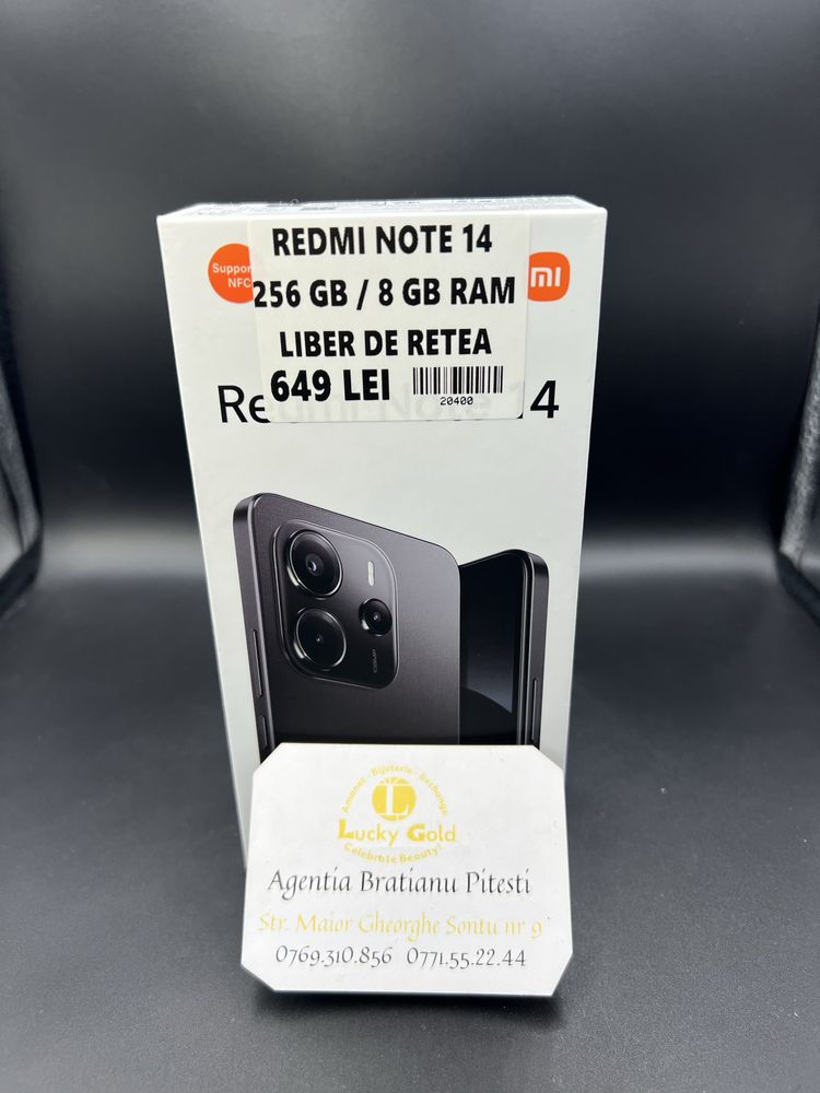 Redmi  Note 14 256 gb 8 gb ram sigilat cod 20400