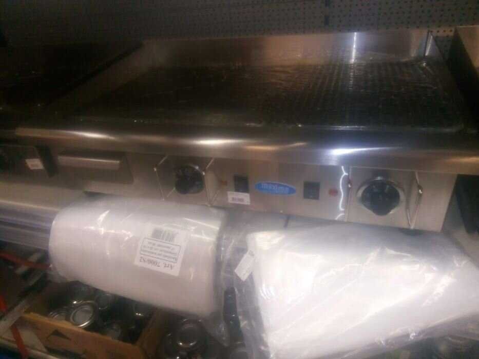 Grill electric inox,plita gratar 80x50cm neted-striat nou-sigilat