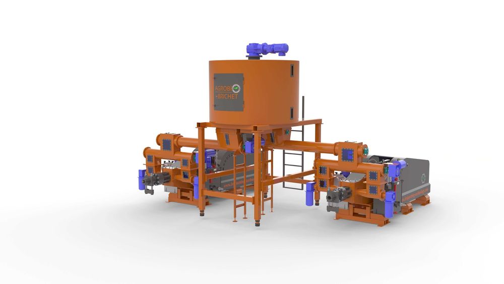 Presa brichetare mecanica rumegus paie "BriqTech" model: BT-070-800Max