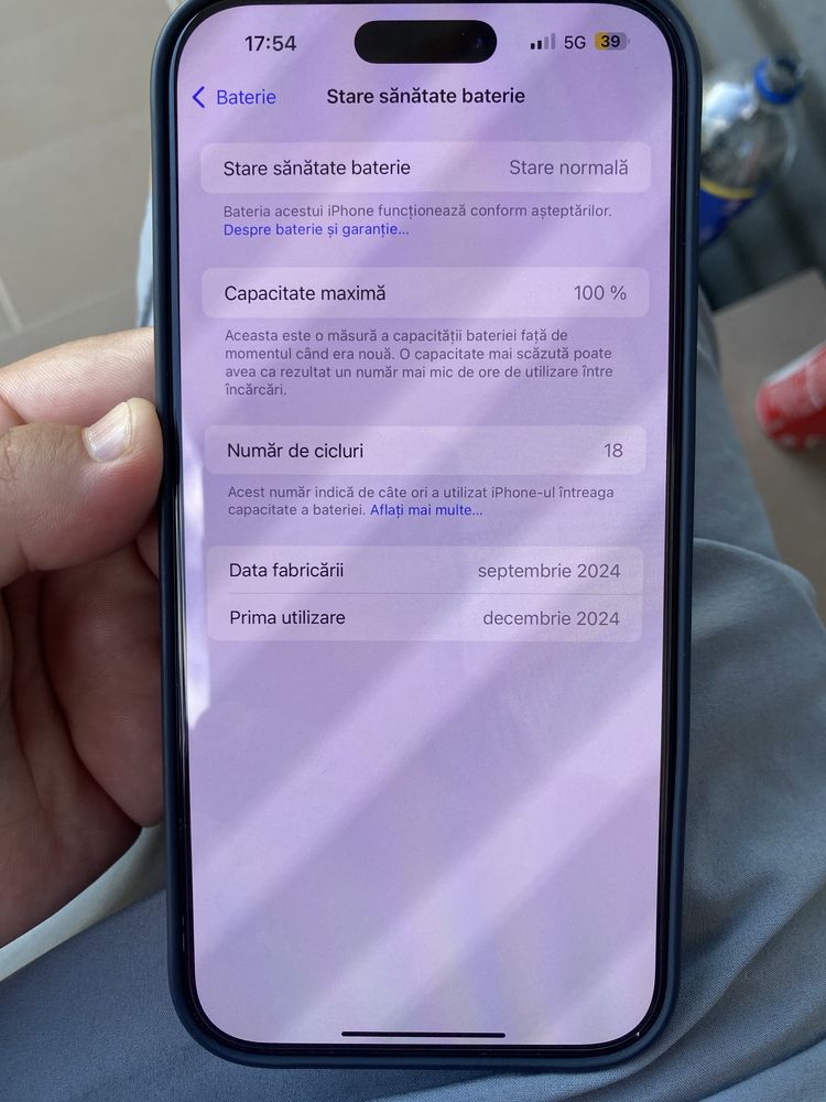 Iphone 16 pro max 18 cicluri ca nou