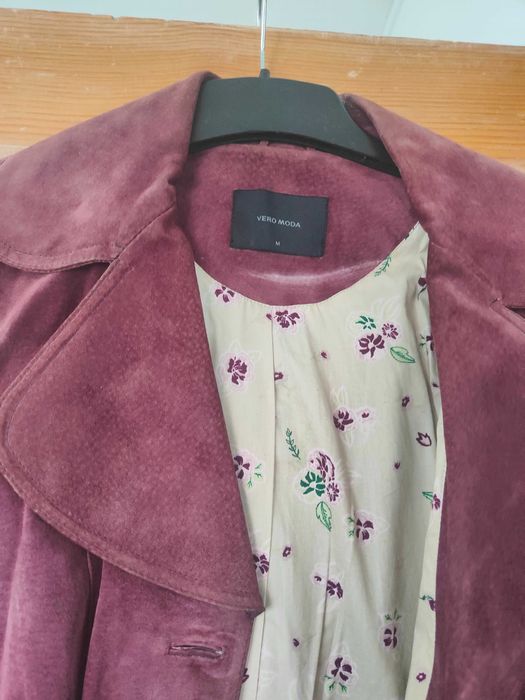 Geaca piele intoarsa ONLY mov