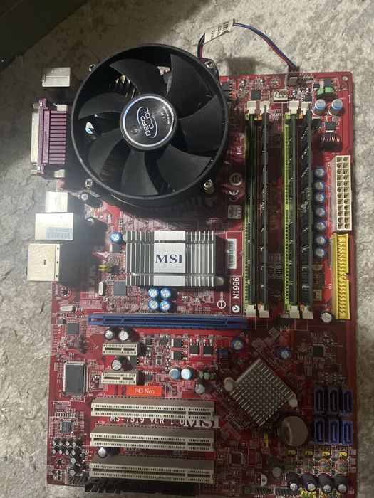 Продам материнскую плату с процессором и озу 12 гб