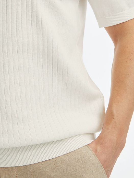 Премиум белая футболка-поло | 100% хлопок