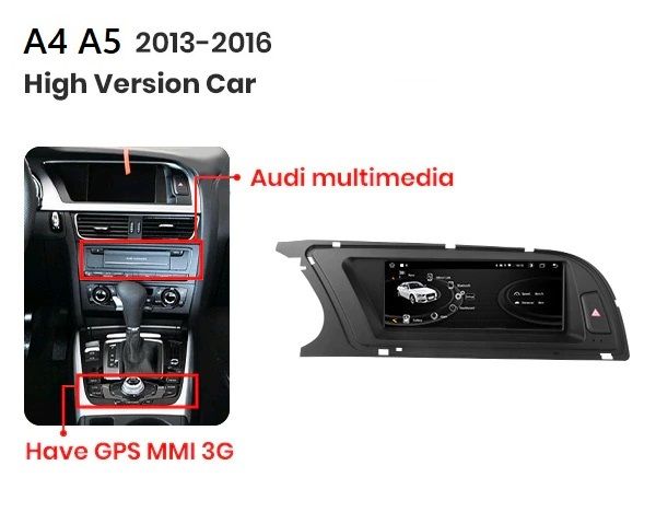 Navigatie Audi A4 B8 A5 13-16 Carplay 4GB RAM 64GB Multimedia - cu GPS