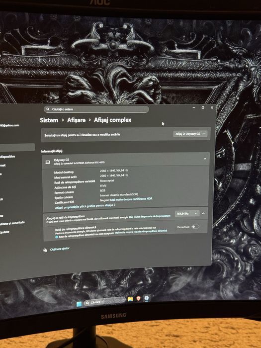 Monitoare gaming - 165hz - SAMSUNG 27” 2K si AOC 24” Full HD