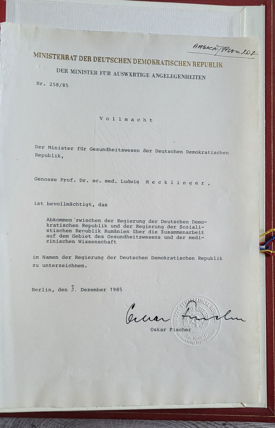 Document ORIGINAL perioada comunistă