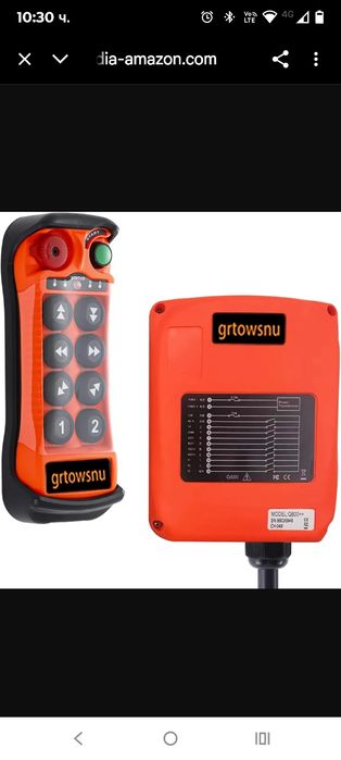 8-канален бутонен подемник кран Индустриален безжичен радиопредавател