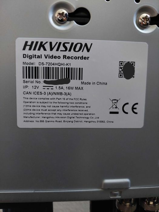 DVR HD Hikvision DS-7204HQHI-K1 TurboHD 4 canale 3MP