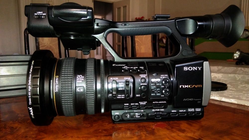 Камера учун Объектив 72 мм Рыбий глаз.SONY NX3/NX5