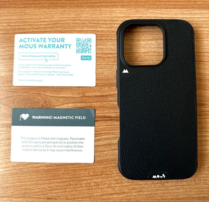 husa iPhone 16 Pro, MOUS din piele. Nouă!