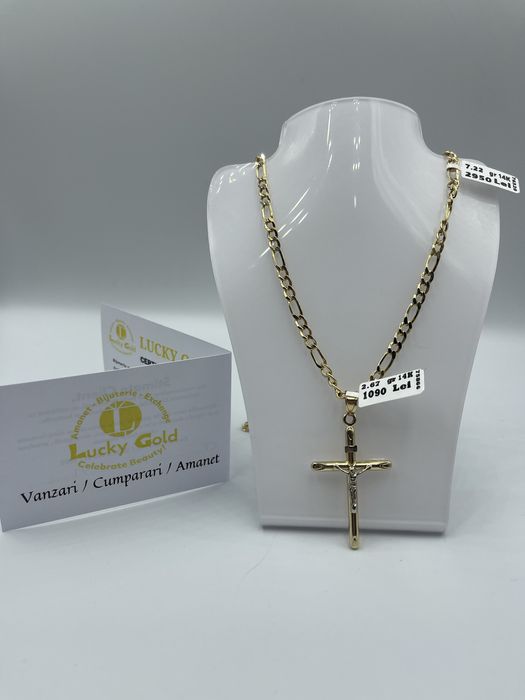 Lanț+Pandant / Aur 14k / 7,22g+2,67g / 27cm / #46898+#46878