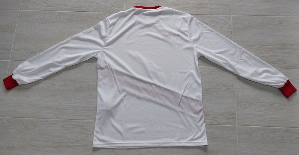 Bluza sport Erreà alb-roșu, mânecă lungă – model unisex, mărimea XL
