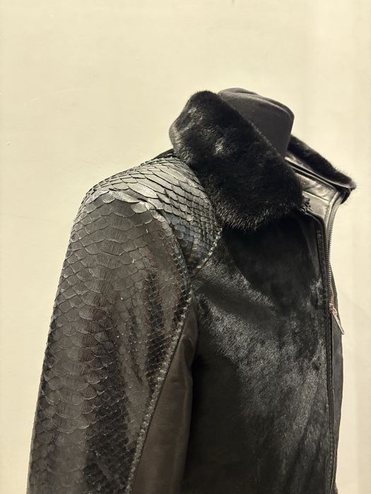 Geaca din piton,ponei si bizon