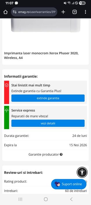 Imprimanta Laser in gatantie XEROX