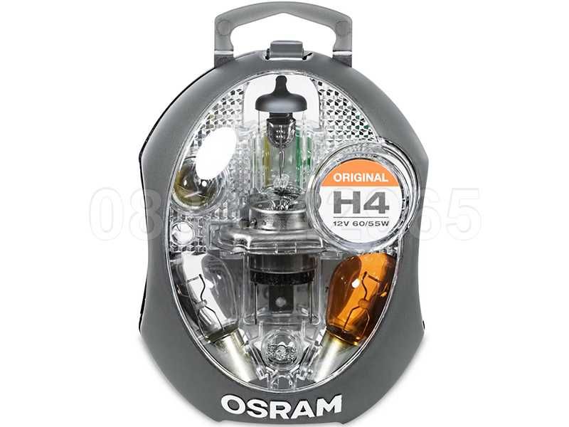 НОВИ! Pезервни крушки за автомобил OSRAM Original H4 CLKM + 3 бушона