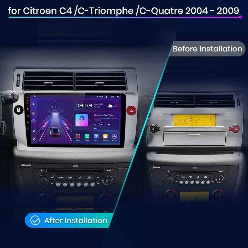 Citroen C4 2004г-2009 Мултимедия Навигация Android