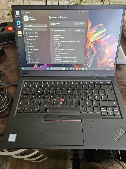 Lenovo x1 i5 gen 8