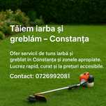 Oferim servici de taiat iarba si greblat