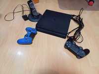 PS 4 SLIM 500MB 2 controlere statie de incarcare si jocuri