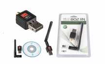 Wi-Fi адаптер с антенной USB для ПК, ноутбука, TV