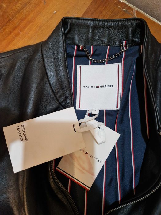 Geaca dama de piele Tommy Hilfiger, marimea 4 (xs-s), originala!