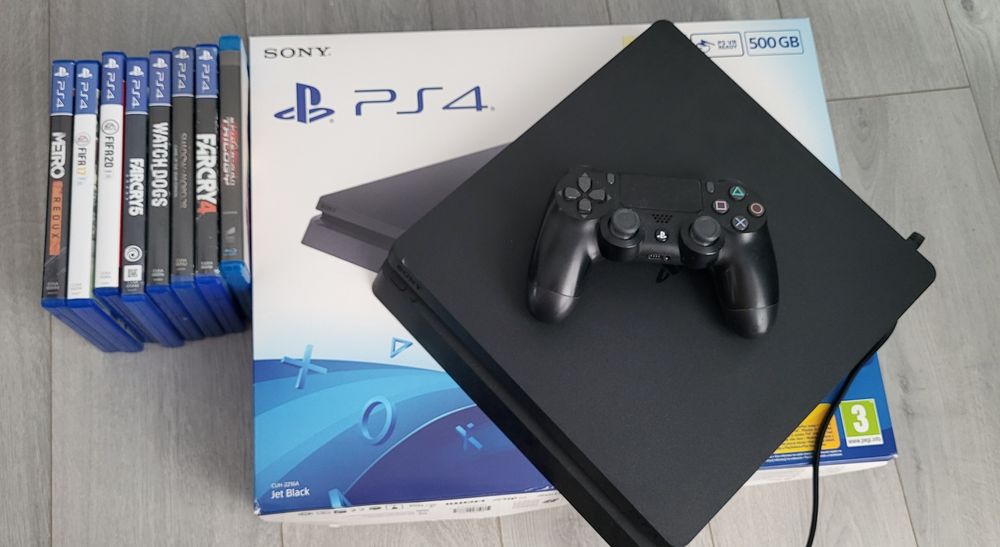 PS 4 SLIM + bonus 7 jocuri