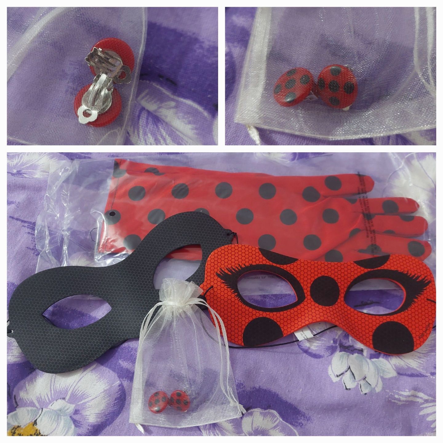 Set Buburuza Miraculoasă/Miraculous Ladybug cercei