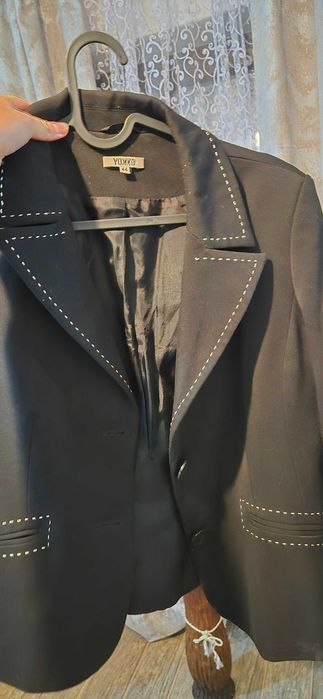 Sacou negru elegant Yokko marimea 44