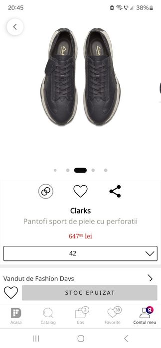 Vand adidasi din piele Clarks marimea 42