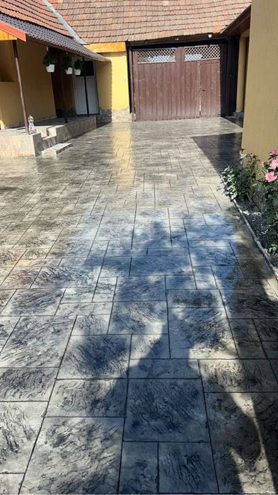 Beton amprentat modele si culori