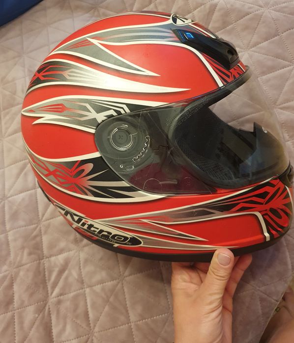 Casca de motor cu husa Nitro Racing