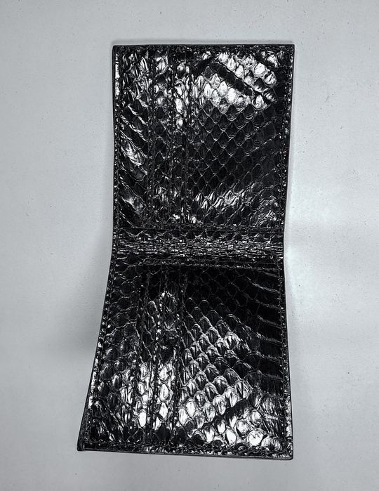 Portofel din piele sarpe neagra lucrat manuak