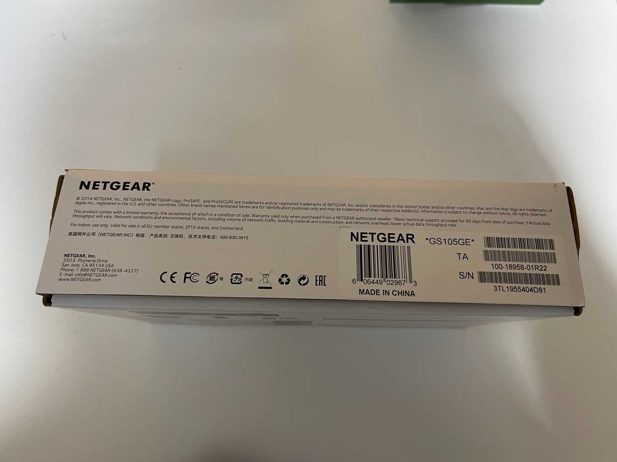 NETGEAR 5 port Smart Managed Switch, Model GS105 GE