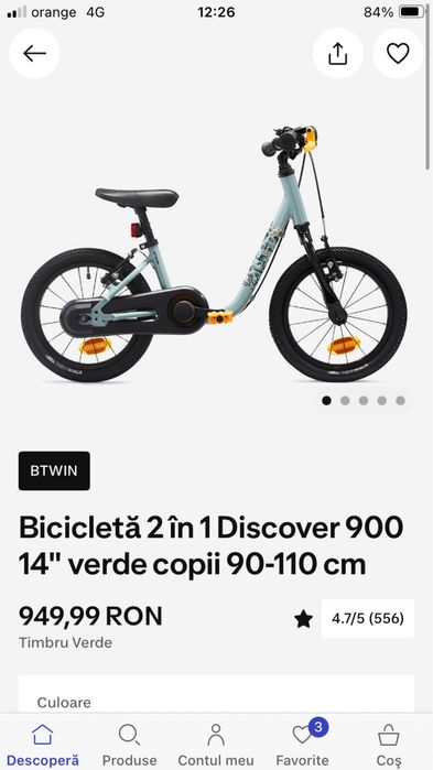 Bicicleta copii 2 in 1 Discovery