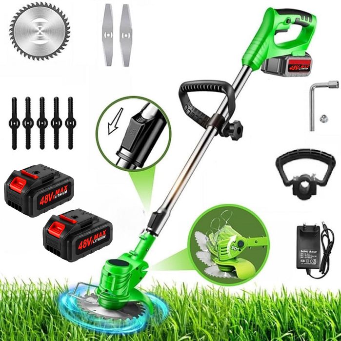 Motocoasa Electrica cu 2 AcumulatorI 48 V, 20000 rpm, Disc 110mm