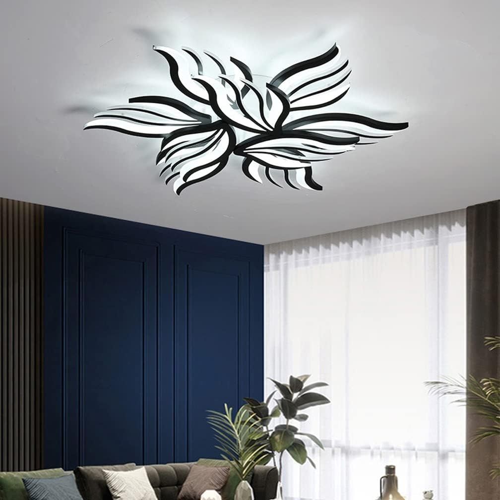 LED таванно осветително тяло с 9 глави черно и бяло 85W, димируемо