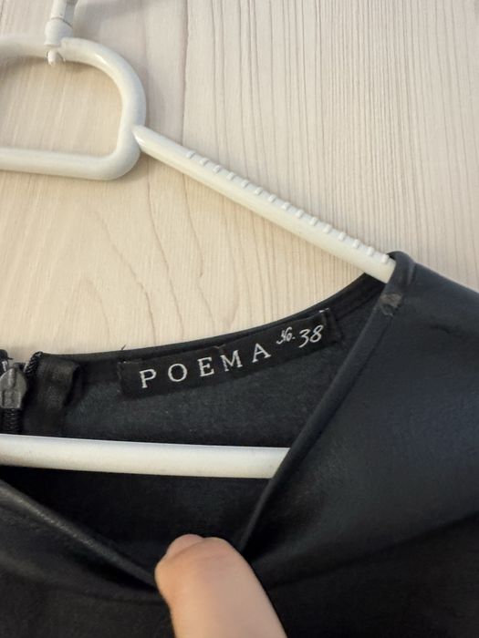 Rochie imitatie piele Poema