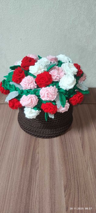 Плед букет с 33 розаси