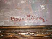 Tablou vechi semnat Moser Padina 85 x 65 cm