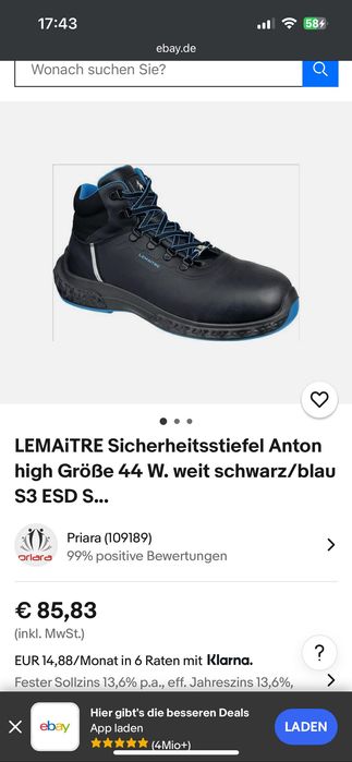 Ghete de protecție, 41, Lemaitre Anton High S3 ESD