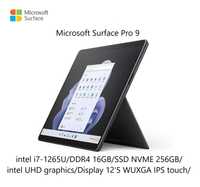 Microsoft surface Pro 9 i7-12gen 16/256