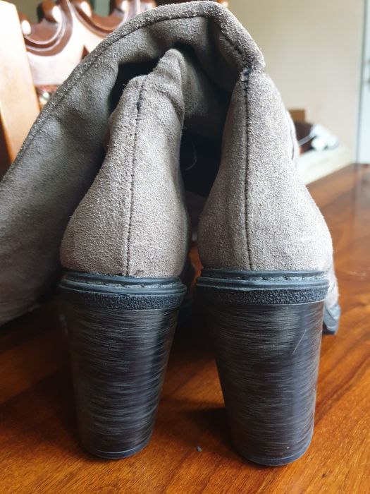 Cizme piele naturala gri sobolan