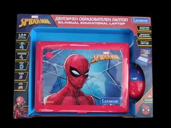 Двуезичен образователен лаптоп Lexibook, с мишка и екран, 124 дейности
