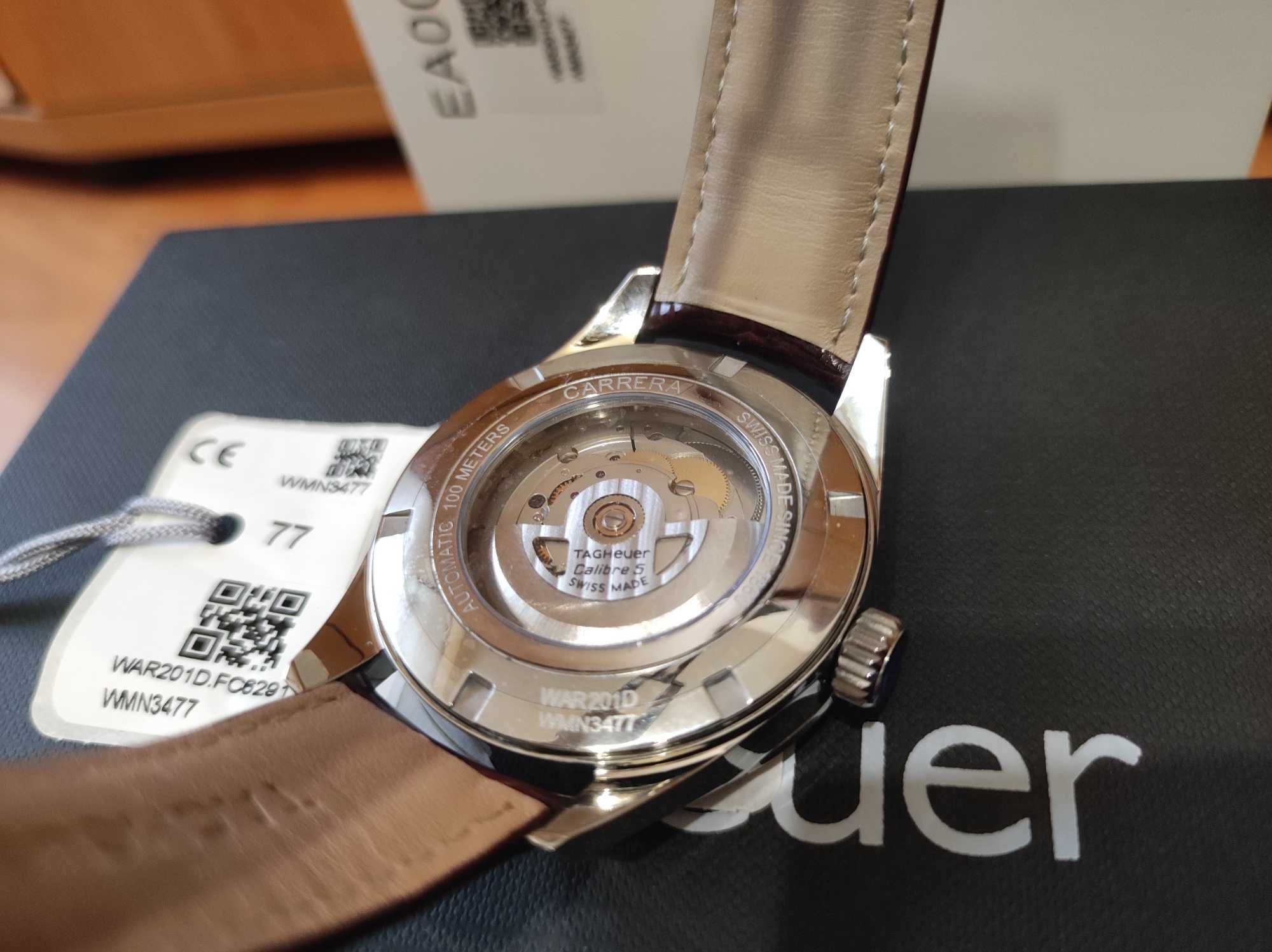Уникат TAG HEUER CARRERA Calibre 5 DAY-DATE WAR201D Мъжки Часовник Нов