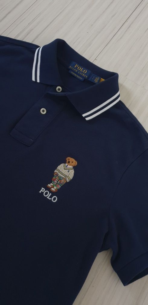 POLO Ralph Lauren Bear Pique Slim Fit  S НОВО! ОРИГИНАЛ! Мъжка Тениска