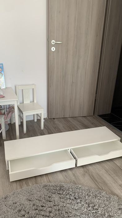 Dulap alb, cu 2 rafturi